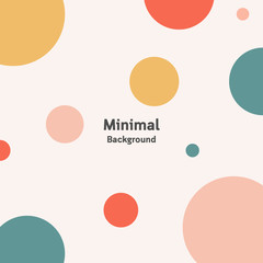 Minimal background with colorful round. Abstract colorful circle background. Vector illustration.
