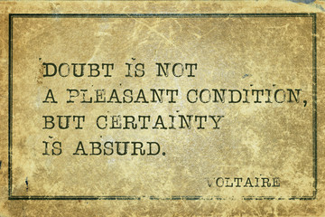 certainty is absurd Voltaire