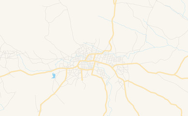 Printable street map of Mokolo, Cameroon