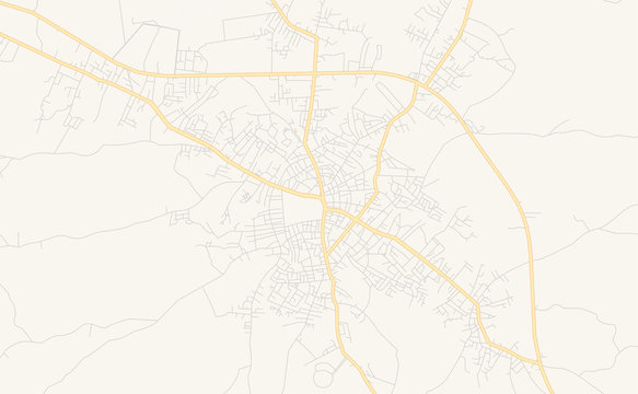 Printable street map of Owo, Nigeria