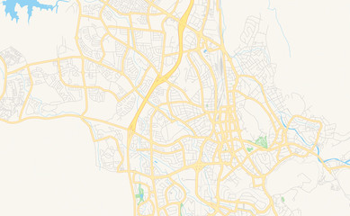Printable street map of Windhoek, Namibia