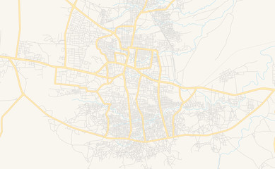 Printable street map of Gombe, Nigeria