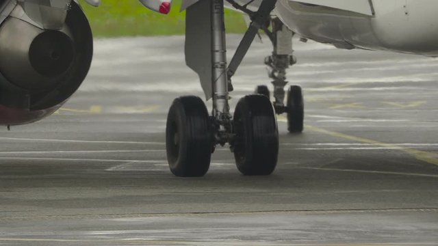 Aircraft Taxiing on Runway before Taking Off