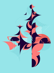 Abstract geometric decorative background	