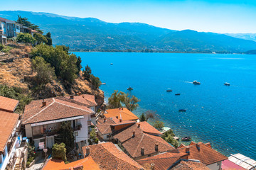 Naklejka na ściany i meble Lake Ohrid View from City