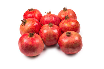 Sweet pomegranate isolated on white background.