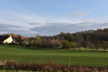 Fototapeta premium Autumn landscape on the countryside in Poland. 