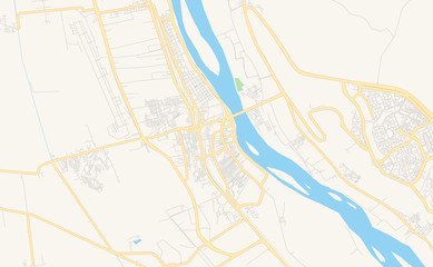 Printable street map of Al Minya, Egypt