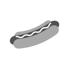 Hotdog vector icon illustration isolated on white