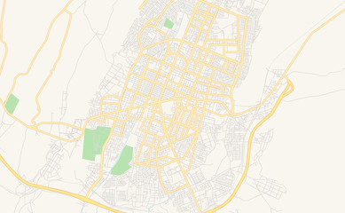 Printable street map of Nazret, Ethiopia