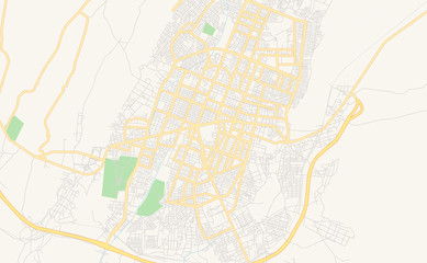 Naklejka premium Printable street map of Nazret, Ethiopia