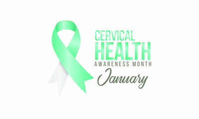 Vector illustration on the theme of Cervical Health awareness month of January.