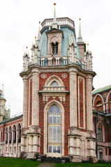 Fototapeta premium Tsaritsyno - Palace and Park ensemble in the South of Moscow. Building in the Museum complex - Russia, Moscow, August 2019