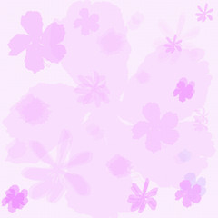 Pink floral pattern The surface looks like a watercolor painting.