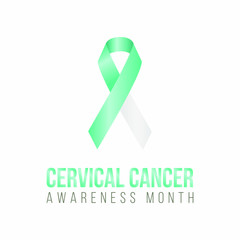 Vector illustration on the theme of Cervical Health awareness month of January.