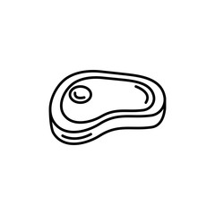 Isolated meat icon line design
