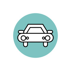 Isolated car icon block design