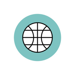 Isolated ball of basketball block design
