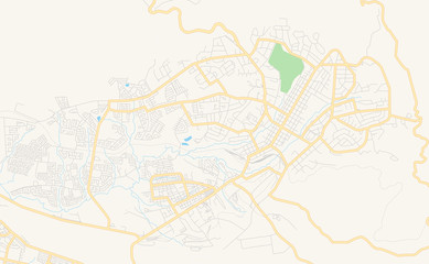Printable street map of Mutare, Zimbabwe