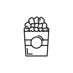 Isolated pop corn icon line design