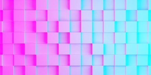 background of protruding cubes in pink blue