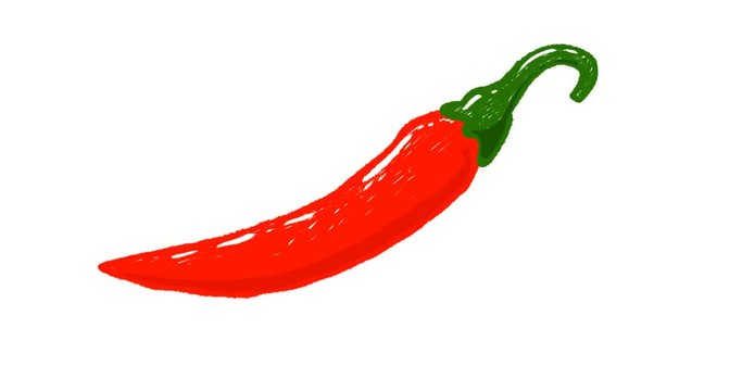 Hand-drawn chilli pepper animation