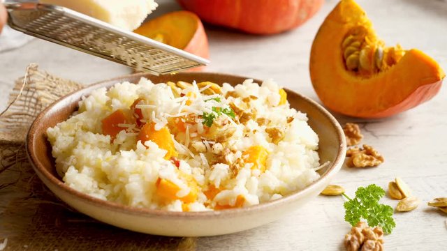 risotto with pumpkin and parmesan