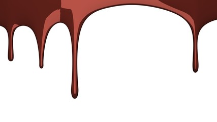 Brown liquid on white background.3D render illustration.
