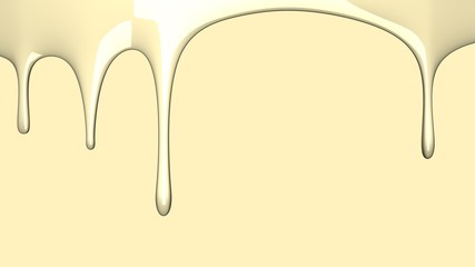 Beige liquid on beige background.3D render illustration For background.