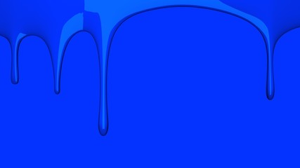 Blue liquid on blue background.3D render illustration For background.