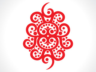abstract creative red floral