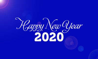 Naklejka na ściany i meble happy new year 2020