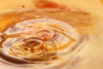 Milk and coffee droplet