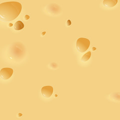 Cheesy background. Background with realistic cheese, holes from the cheese.