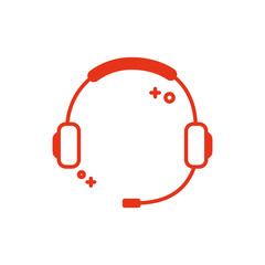 Isolated headphone icon line design