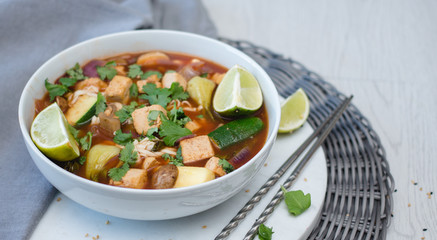 Homemade Ramen Soup with Tofu