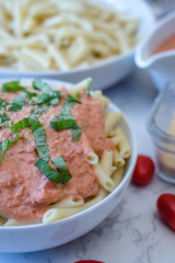 Homemade Pasta with Vodka Sauce 