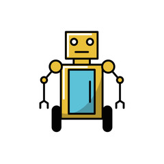 future robot icon line design