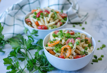 Healthy Vegetable and Pasta Salad 