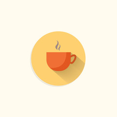 Coffee cup isolated vector flat icon