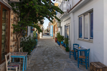Kardamena city street in Kos island, Greece.