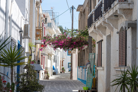 Kardamena city street in Kos island, Greece.
