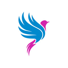 Dove logo design concept vector. Bird logo template. Icon symbol. Illustration
