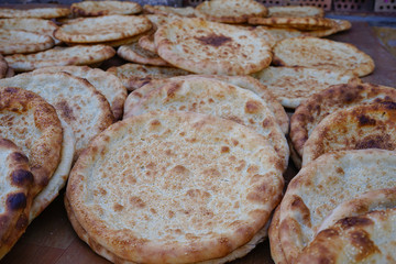 Plain Naan bread. Fresh bake from the oven. 