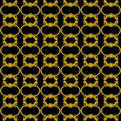 Golden yellow flowers, grid pattern, illustration, thai style, vector, for card or background decoration, add text
