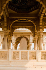 The architectural view of historical monuments at bikaner city which early used by the kings