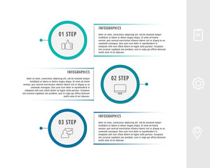 Vector flat template circle infographics. Business concept with 3 options and parts. Three steps for content, flowchart, timeline, levels, marketing, presentation, graph, diagrams, slideshow