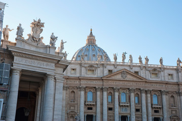 Fototapeta na wymiar Vatican City, Rome, Italy. Winter 2018