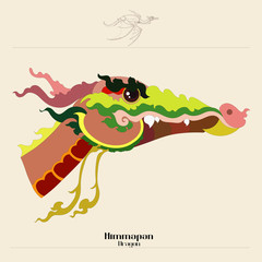 Line Thai head of a dragon Himmapan creatures