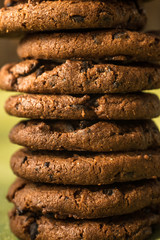  healthy chocolate cookies on the table